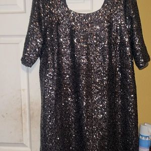 GRAYISH SILVER  COCKTAIL DRESS